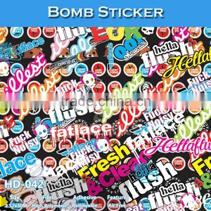HD-041 CARLIKE Air Bubble Free Decorative Car Vinyl Hello Kitty Bomb Sticker thumbnail-2
