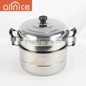 Allnice- Factory 410 Material 2 Layers Stainless Steel Steamer Pot thumbnail-2