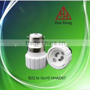 Hot Sale B22 to GU10 Adapter Ceramic Lampholder / Haohong Factory Price / Made in China thumbnail-1