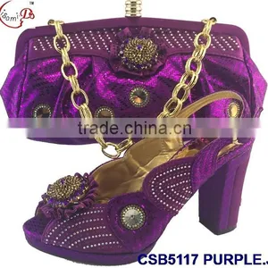 CSB5117 Newest Design 2016 Top Fashion Woman Hot Selling Shoes With Matching Bags Factory Price Shoes Whole Sale Price thumbnail-3