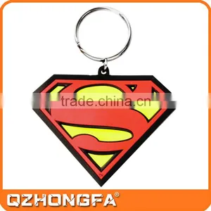 Super Man Custom Key Chain, Rubber Key Chain thumbnail-1