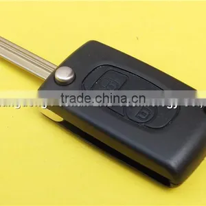 Keyless Entry Peugeot 2 Button Flip Remote Car Key Shell Cover Case thumbnail-4