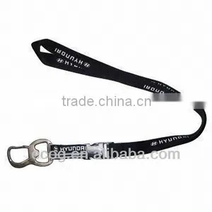 2015 Promotional Bottle Opener Lanyard With Silkscreen Printing Logos and Detachable Buckle thumbnail-1