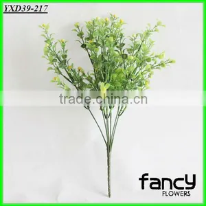 Home Decoration,7 Heads Apple Green Pastic Artificial Tropical Plants thumbnail-1