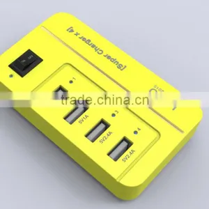 2015 NEW 20W 5V4A 4 Ports High Speed Desktop USB Wall and Travel Charger With Power IQ Technology(White) thumbnail-2