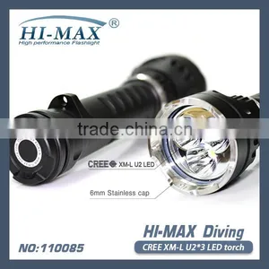 HI-MAX X 7 3000 Lumen Most Powerful U2 Long Distance Scuba Led Diving Torch Spot FlashLight Most Popular Supplier&# thumbnail-2
