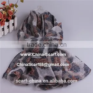 Wholesale Voile Leopard Scarf thumbnail-6