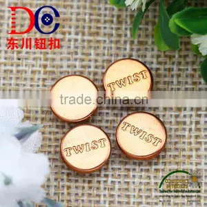 Shiny Copper Custom Logo Metal Button Jeans Rivet for Denim thumbnail-5