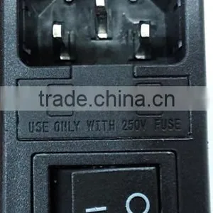 AC-10 Full Copper Vertical ac Power Socket With 250V Fuse thumbnail-1