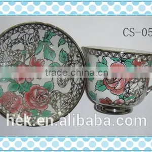 Ceramic Coffee Cup and Saucer thumbnail-5