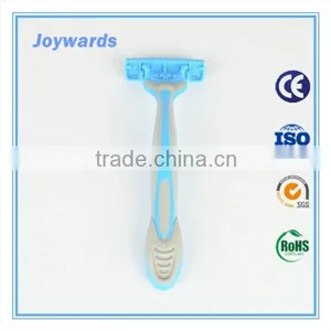 Portable Handle Changeable Triple Blade Disposable Razor thumbnail-1