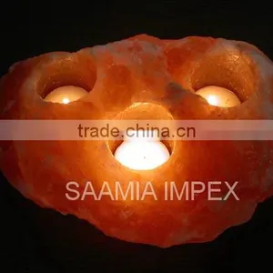 Beautiful Himalayan Salt Natural Candle Holder thumbnail-3
