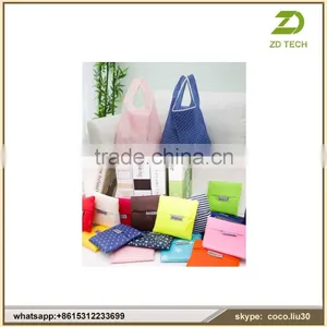Custom Reusable Shopping Tote Bag Nylon Reusable Foldable Shopping Bag ZDS2011 thumbnail-1