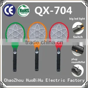 QX704-1 Rechargeable Electric Mosquito Bat Mosquito Killer Mosquito Swatter With Round or Flat Plug thumbnail-1