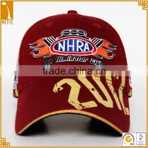 Good Quality 6 Panel Printed Embroidered Car Racing Custom Baseball Caps thumbnail-2