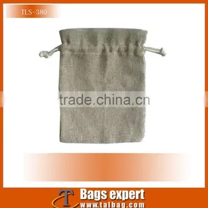 2016 New Arrival Jute Promotional Good Quality Drawstring Bag Vanity Bag for Lady thumbnail-3