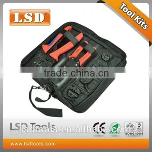 Crimping Tool and Cable Cutter Combination Pliers Type Tool Kit S-K30J Hand Tool Set With Bag thumbnail-1