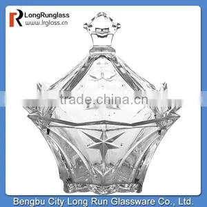 LongRun Small Octagon Crystal Candy Dish With Lid thumbnail-1