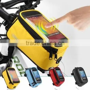 Bicycle Mobile Phone Touch Screen Bag / Bicycle Handlebar Phone Bag / Bicycle Frame Tube Bag thumbnail-1