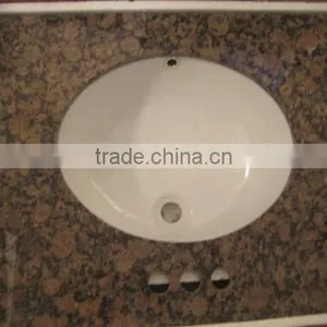 LOW PRICE!Wholesale Baltic Brown Bathroom Vanity Top With Single/Double Under Mount Sink In Stock thumbnail-1