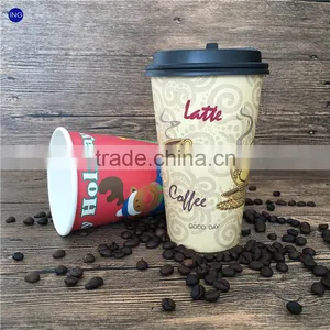 Custom Logo Printed Disposable Paper Coffee Cup thumbnail-1