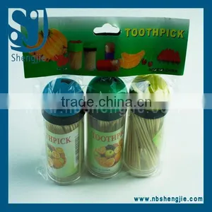 Trade Assurance 3 Bottle 100pcs Low Price and High Quality Bamboo Toothpicks/High Quality Bamboo Toothpick thumbnail-1