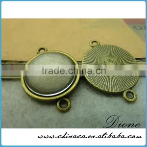 Wholesale Blank Pendant Settings Cameo,Antique Bronze Cabochon Setting Pendant thumbnail-6