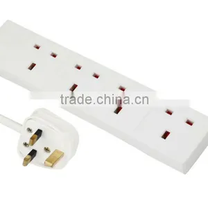 Mains 4 Way Surge Protector For Computer UK Power Strip thumbnail-1