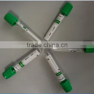 Disposable Laboratory Plastic Single Use Vacuum Heparin Blood Collection Tube thumbnail-1