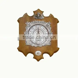 Pewter Flower Art Decorate Wall Clock thumbnail-1