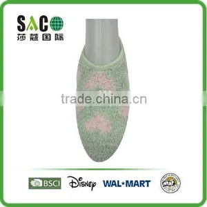 Green and Purple Heart Pattern Fluffy Footie thumbnail-3