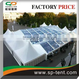 Combination Clear Top Roof Wedding Tent for Sale 30x40m,10x40m,10x10m thumbnail-1