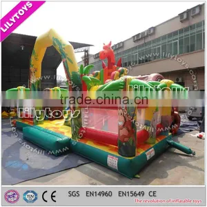 EN14960 Hot Commercial Inflatable Dinosaur Funcity/4 Line Stitching thumbnail-2