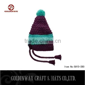 Wholesale 2016 Plain Fashion Pompom Knit Crochet Beanies Hats for Sale thumbnail-1