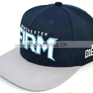 Cotton 6 Panel Baseball Cap Black Printed Logo Flat Two Tone Snapback Caps thumbnail-4
