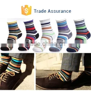 Fashion Mens Cotton Casual Socks, Soft Color Stripe Socks, Ankle Short Socks thumbnail-1