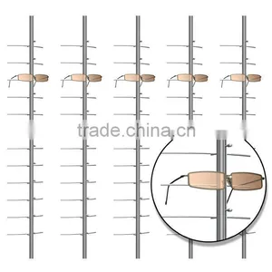 Wall Mount Sunglasses Display Bar;eyewear Display Poles;eyeglasses Display Rods thumbnail-1