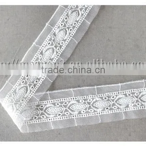 Garment Decoration 4cm White Net Embroidery Lace Trim on Wholesale thumbnail-5