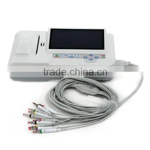 CE &ISO13485 OEM Design Standard 12 Leads Touch Screen Digital 6-channel Electrocardiograph thumbnail-2