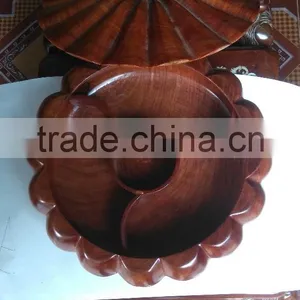Pumpkin Shaped Pot With Lid and Base, Elegant Wooden Pot From Vietnam thumbnail-6