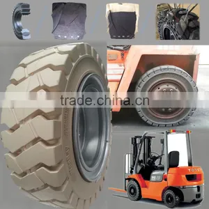 Solid Forklift White Tire 7.00x12 Wheel Made in China thumbnail-1