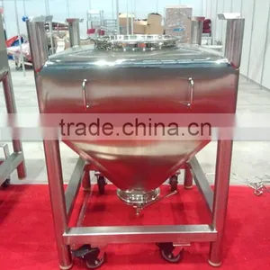 Customized High-qulity Stainless Steel SUS 304 SUS 316L Pharmaceutical / Medical /Mixing Square Hopper / Turnover Hopper thumbnail-3