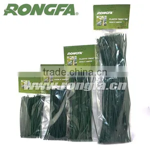 15cm 20cm With 2.0mm and 2.6mm PVC Green Plastic Twist Tie thumbnail-5