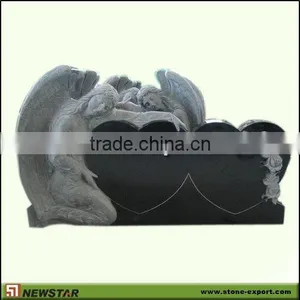 American Tombstone,Absoutely Black Granite Tombstone thumbnail-1