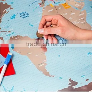 Scratchable Off World Map Large Places I've Been World Travel Map Great Scratchable World Map Gift For Any Traveller AMA-11 thumbnail-1