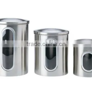 Candy Food Stainless Steel Storage Canister Set Of 3 thumbnail-2