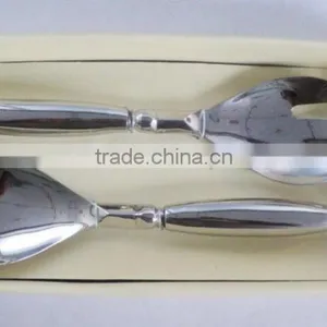 Aluminum Polished Salad Server Set of 2 thumbnail-1
