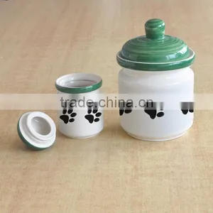 4pcs Ceramic Canister Set With Lid thumbnail-1