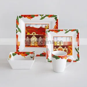 16pcs Porcelain Dinnerware Set With Decal thumbnail-2