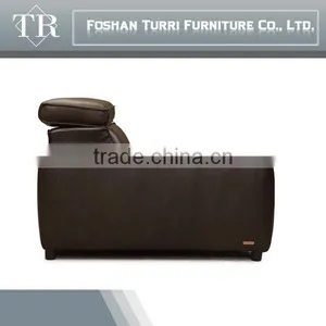 Italian Comfortable Brown Color Corner Leather Sofa thumbnail-5
